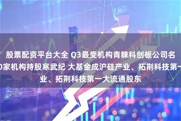 股票配资平台大全 Q3最受机构青睐科创板公司名单出炉！930家机构持股寒武纪 大基金成沪硅产业、拓荆科技第一大流通股东