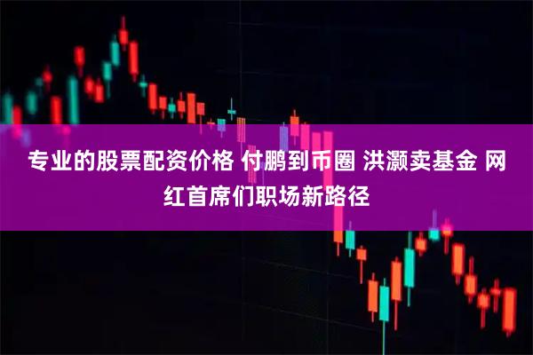 专业的股票配资价格 付鹏到币圈 洪灏卖基金 网红首席们职场新路径